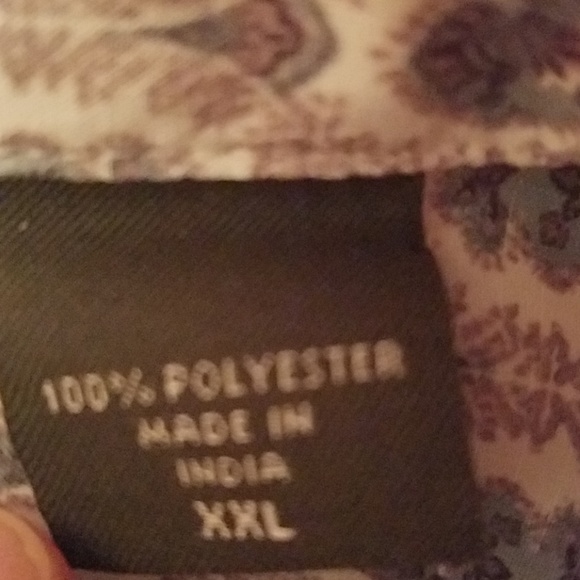 Eddie Bauer patterned button down dress shirt EUC - Picture 5 of 5